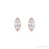 Sapphire Row Lab-Grown Diamond Half-Bezel Marquise Stud Earrings - 14K Rose Gold, 1/2 CTW (view 2)