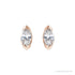 Sapphire Row Lab-Grown Diamond Half-Bezel Marquise Stud Earrings - 14K Rose Gold (view 2)