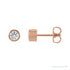 Sapphire Row Lab-Grown Diamond Round Bezel Stud Earrings - 14K Rose Gold