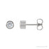 Sapphire Row Lab-Grown Diamond Round Bezel Stud Earrings - 14K White Gold