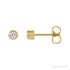 Sapphire Row Lab-Grown Diamond Round Bezel Stud Earrings - 14K Yellow Gold, 1/5 CTW