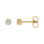 Sapphire Row Lab-Grown Diamond Round Bezel Stud Earrings - 14K Yellow Gold, 1/5 CTW