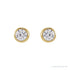 Sapphire Row Lab-Grown Diamond Round Bezel Stud Earrings - 14K Yellow Gold, 1/5 CTW (view 2)