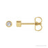 Sapphire Row Lab-Grown Diamond Round Bezel Stud Earrings - 14K Yellow Gold, 1/6 CTW