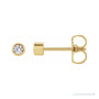 Sapphire Row Lab-Grown Diamond Round Bezel Stud Earrings - 14K Yellow Gold, 1/6 CTW