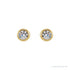 Sapphire Row Lab-Grown Diamond Round Bezel Stud Earrings - 14K Yellow Gold, 1/6 CTW (view 2)