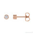 Sapphire Row Lab-Grown Diamond Round Bezel Stud Earrings - 14K Rose Gold, 1/5 CTW