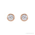 Sapphire Row Lab-Grown Diamond Round Bezel Stud Earrings - 14K Rose Gold, 1/5 CTW (view 2)