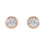 Sapphire Row Lab-Grown Diamond Round Bezel Stud Earrings - 14K Rose Gold, 1/5 CTW (view 2)