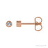 Sapphire Row Lab-Grown Diamond Round Bezel Stud Earrings - 14K Rose Gold, 1/6 CTW