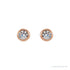 Sapphire Row Lab-Grown Diamond Round Bezel Stud Earrings - 14K Rose Gold, 1/6 CTW (view 2)