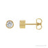 Sapphire Row Lab-Grown Diamond Round Bezel Stud Earrings - 14K Yellow Gold