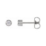 Sapphire Row Lab-Grown Diamond Round Bezel Stud Earrings - 14K White Gold, 1/5 CTW