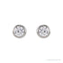 Sapphire Row Lab-Grown Diamond Round Bezel Stud Earrings - 14K White Gold, 1/5 CTW (view 2)