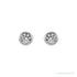 Sapphire Row Lab-Grown Diamond Round Bezel Stud Earrings - 14K White Gold, 1/6 CTW (view 2)