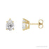 Sapphire Row Natural Diamond Pear Stud Earrings - 14K Yellow Gold, 5/8 CTW