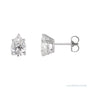 Sapphire Row Natural Diamond Pear Stud Earrings - Platinum