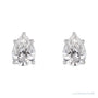 Sapphire Row Natural Diamond Pear Stud Earrings - Platinum (view 2)