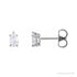 Sapphire Row Lab-Grown Diamond Pear Stud Earrings - 14K White Gold, 3/8 CTW