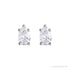 Sapphire Row Lab-Grown Diamond Pear Stud Earrings - 14K White Gold, 3/8 CTW (view 2)