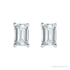 Sapphire Row Natural Diamond Emerald-Cut Stud Earrings - Platinum (view 2)