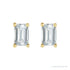 Sapphire Row Lab-Grown Diamond Emerald-Cut Stud Earrings - 14K Yellow Gold (view 2)