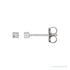 Sapphire Row Natural Diamond Princess-Cut Bezel Stud Earrings - Platinum, .05 CTW