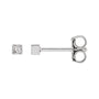 Sapphire Row Natural Diamond Princess-Cut Bezel Stud Earrings - Platinum, .05 CTW