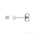 Sapphire Row Natural Diamond Princess-Cut Bezel Stud Earrings - Platinum, .07 CTW
