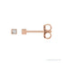 Sapphire Row Natural Diamond Princess-Cut Bezel Stud Earrings - 14K Rose Gold, .05 CTW