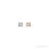 Sapphire Row Natural Diamond Princess-Cut Bezel Stud Earrings - 14K Rose Gold, .05 CTW (view 2)