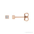 Sapphire Row Natural Diamond Princess-Cut Bezel Stud Earrings - 14K Rose Gold, .07 CTW