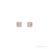 Sapphire Row Natural Diamond Princess-Cut Bezel Stud Earrings - 14K Rose Gold, .07 CTW (view 2)