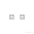 Sapphire Row Natural Diamond Princess-Cut Bezel Stud Earrings - Platinum, 1/5 CTW (view 2)