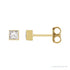 Sapphire Row Natural Diamond Princess-Cut Bezel Stud Earrings - 14K Yellow Gold, 1/5 CTW