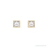 Sapphire Row Natural Diamond Princess-Cut Bezel Stud Earrings - 14K Yellow Gold, 1/5 CTW (view 2)