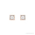 Sapphire Row Natural Diamond Princess-Cut Bezel Stud Earrings - 14K Rose Gold, 1/5 CTW (view 2)
