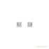 Sapphire Row Natural Diamond Princess-Cut Bezel Stud Earrings - 14K White Gold, .07 CTW (view 2)