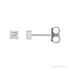 Sapphire Row Natural Diamond Princess-Cut Bezel Stud Earrings - 14K White Gold, 1/6 CTW