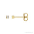Sapphire Row Natural Diamond Princess-Cut Bezel Stud Earrings - 14K Yellow Gold, .05 CTW