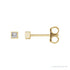 Sapphire Row Natural Diamond Princess-Cut Bezel Stud Earrings - 14K Yellow Gold, .07 CTW