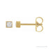 Sapphire Row Lab-Grown Diamond Princess-Cut Bezel Stud Earrings - 14K Yellow Gold