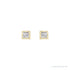 Sapphire Row Lab-Grown Diamond Princess-Cut Bezel Stud Earrings - 14K Yellow Gold (view 2)
