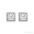 Sapphire Row Lab-Grown Diamond Princess-Cut Bezel Stud Earrings - 14K White Gold (view 2)