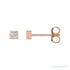 Sapphire Row Lab-Grown Diamond Princess-Cut Bezel Stud Earrings - 14K Rose Gold