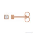 Sapphire Row Lab-Grown Diamond Princess-Cut Bezel Stud Earrings - 14K Rose Gold