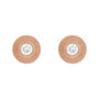 Sapphire Row Natural Diamond Starburst Stud Earrings - 14K Rose Gold (view 2)