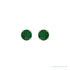 Sapphire Row Natural Prong-Set Gemstone Stud Earrings - Emerald, 14K Rose Gold, 4 mm (view 2)