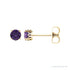 Sapphire Row Natural Prong-Set Gemstone Stud Earrings - Amethyst, 14K Yellow Gold