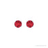 Sapphire Row Natural Prong-Set Gemstone Stud Earrings - Ruby, 14K White Gold, 4 mm (view 2)